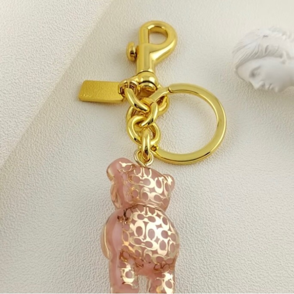 Coach Pink Bear Keychain - Picture 3 of 5